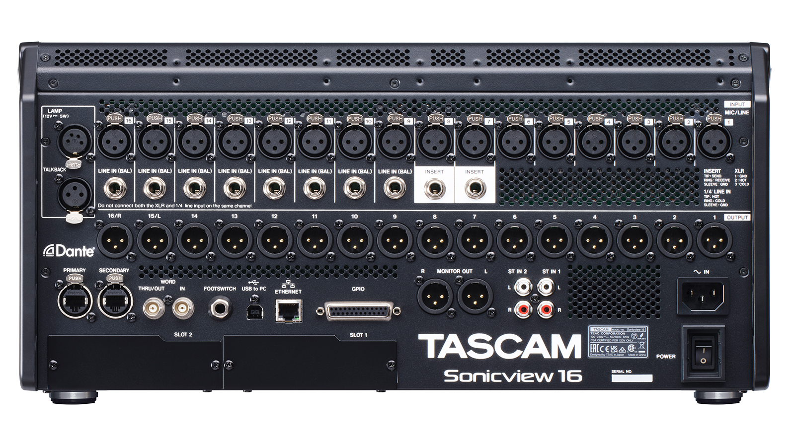 TASCAM Sonicview 16